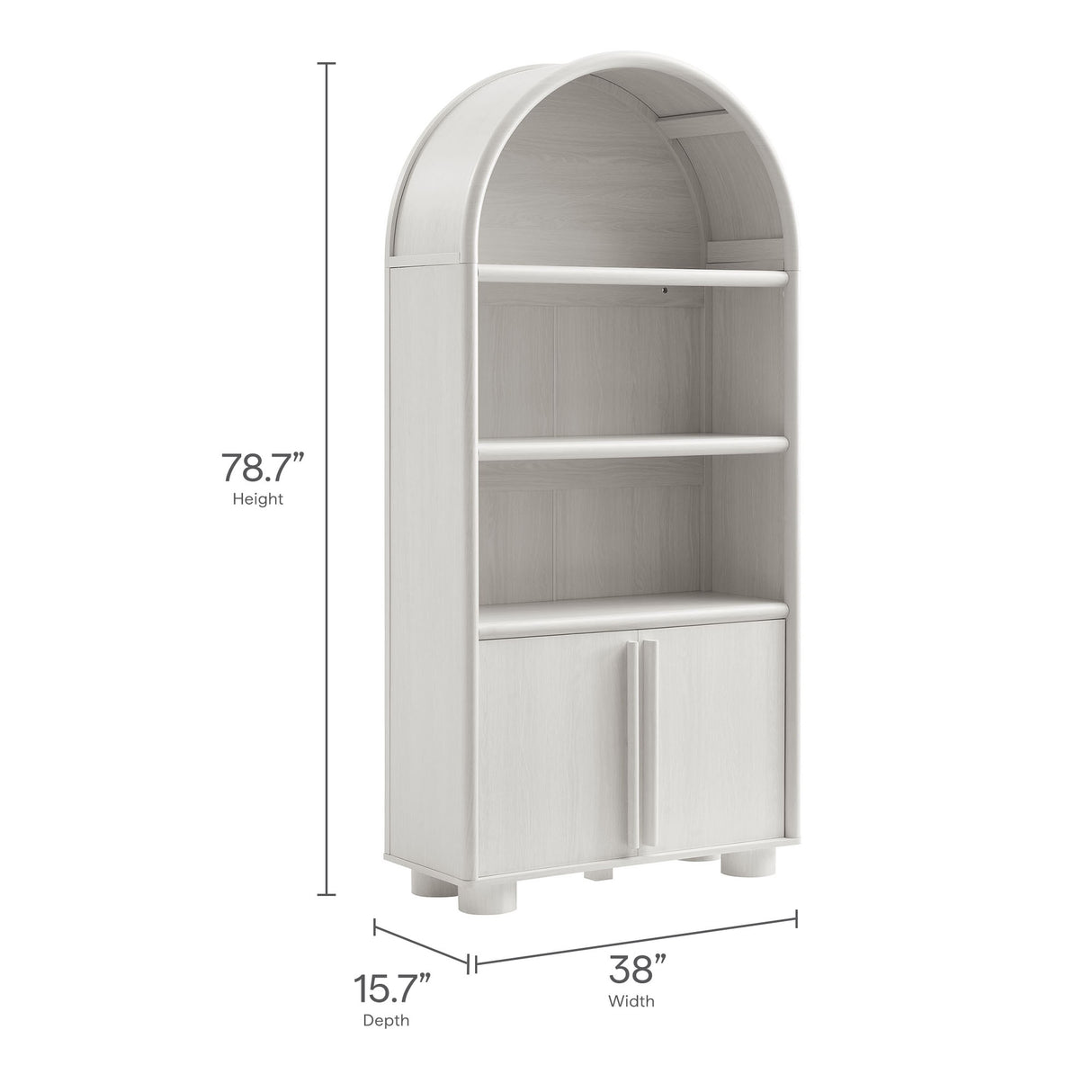 Bellamy Tall Arched Display Cabinet Bookcase by Modway