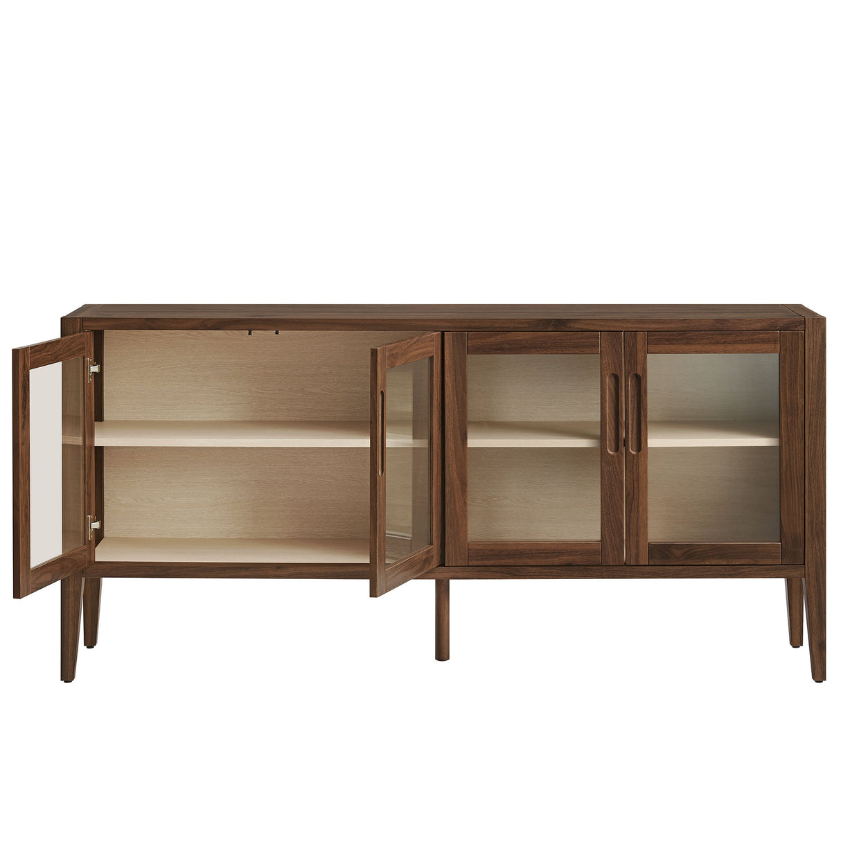 Nell 72" Glass Door Sideboard Storage Display Cabinet by Modway