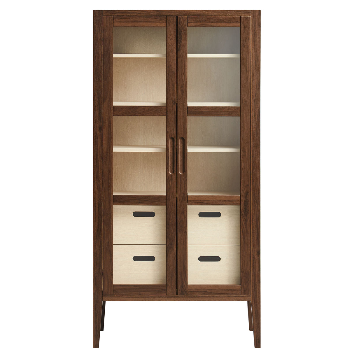 Nell 71" Glass Door Tall Display Storage Cabinet by Modway