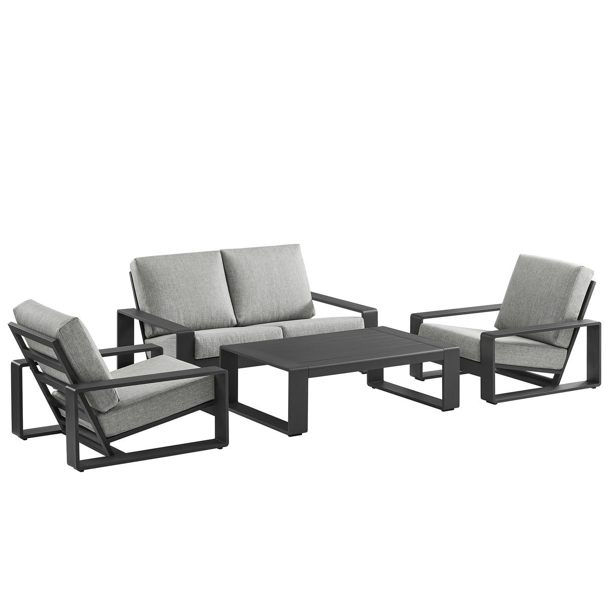 Lirienne 4-Piece Outdoor Patio Aluminum Furniture Set by Modway