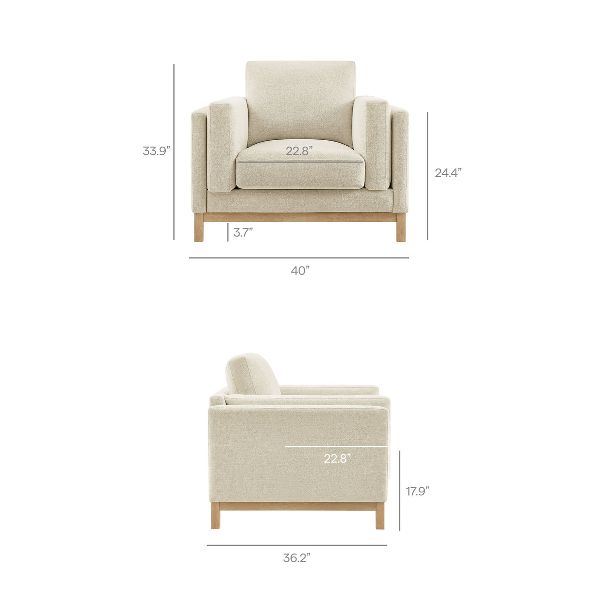 Roscoe Fabric Armchair by Modway