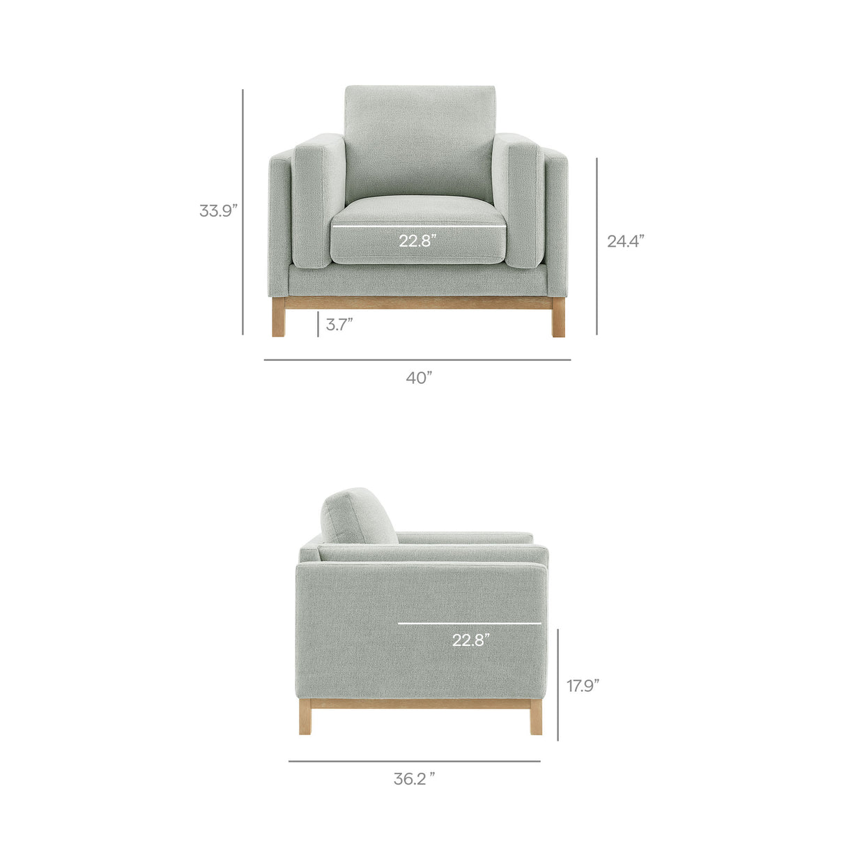 Roscoe Fabric Armchair by Modway