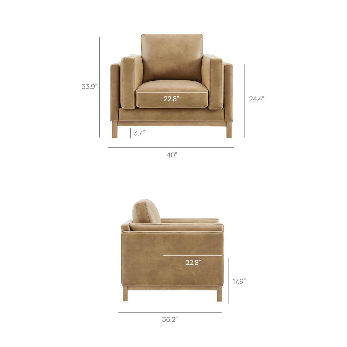 Roscoe Vegan Leather Armchair by Modway