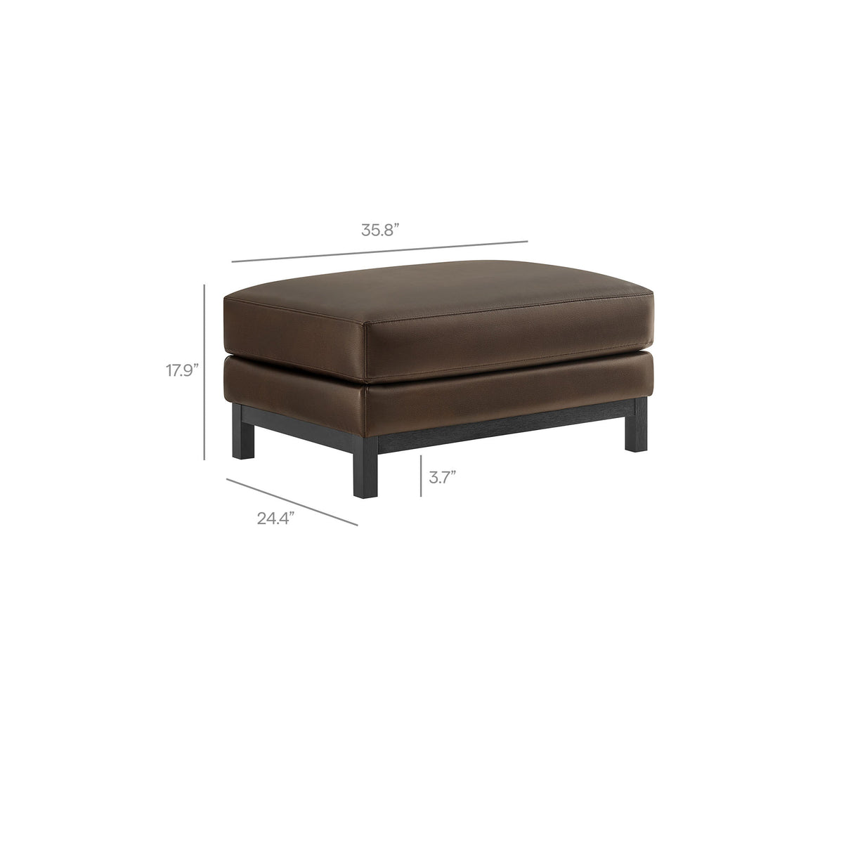 Roscoe Vegan Leather Ottoman by Modway