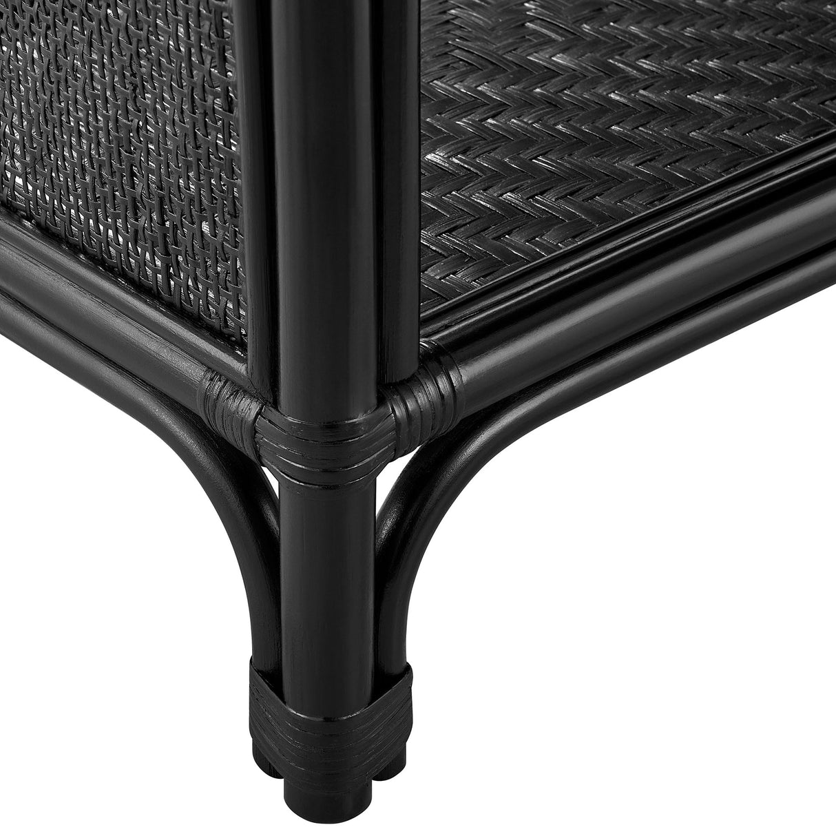 Celeste 67 Inch Tall Arched Natural Rattan Bookshelf by Modway