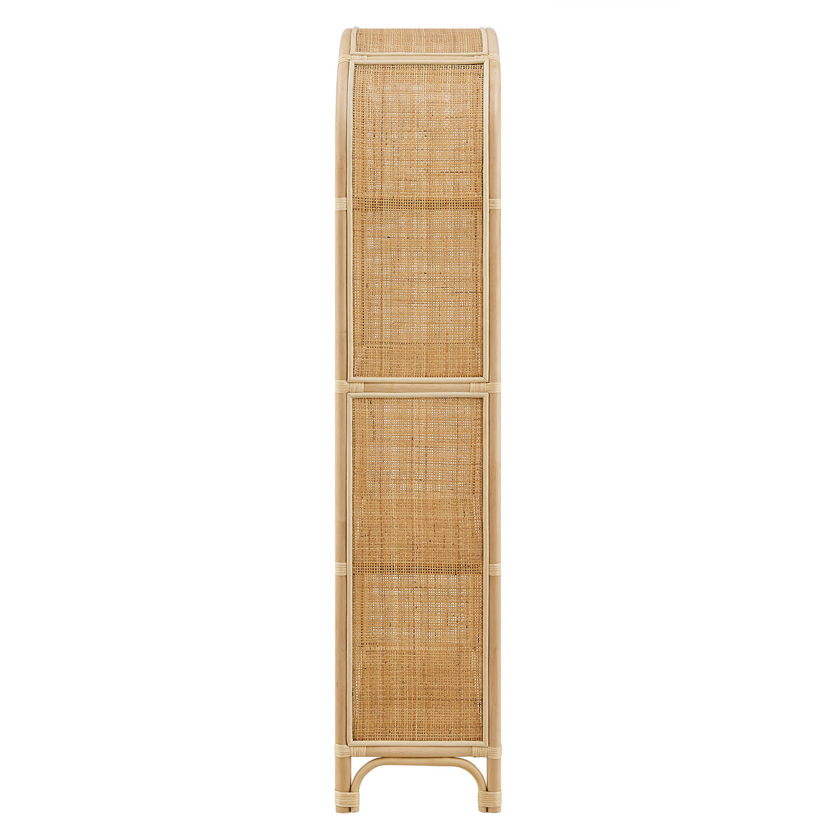 Celeste 67 Inch Tall Arched Natural Rattan Bookshelf by Modway