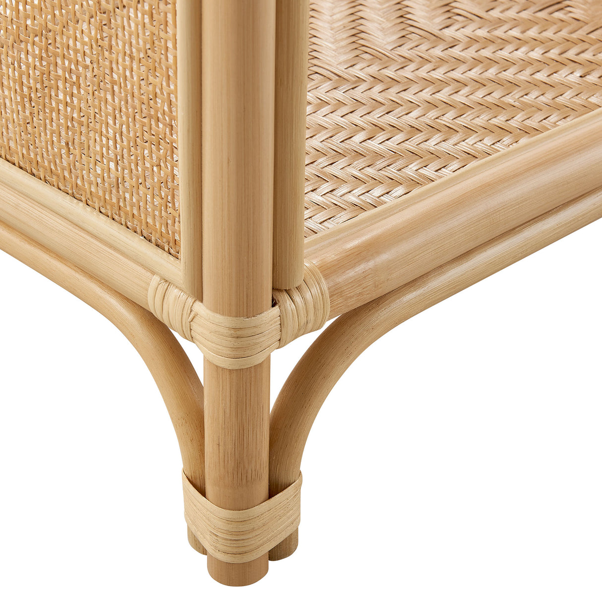 Celeste 67 Inch Tall Arched Natural Rattan Bookshelf by Modway