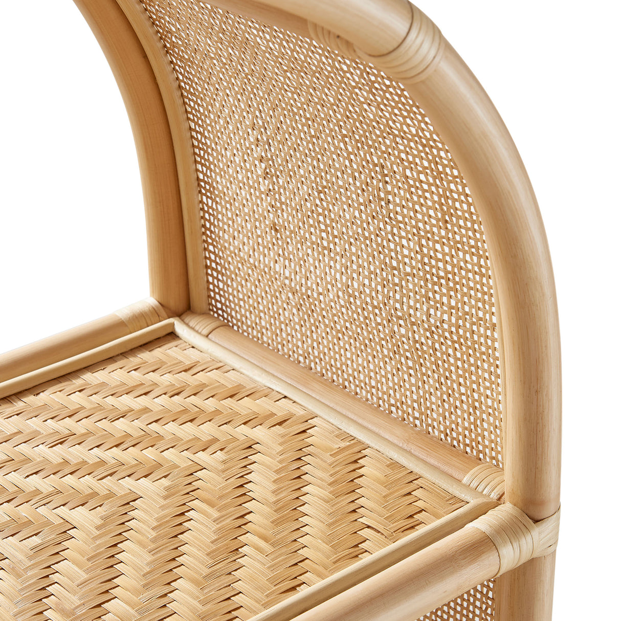 Celeste 67 Inch Tall Arched Natural Rattan Bookshelf by Modway