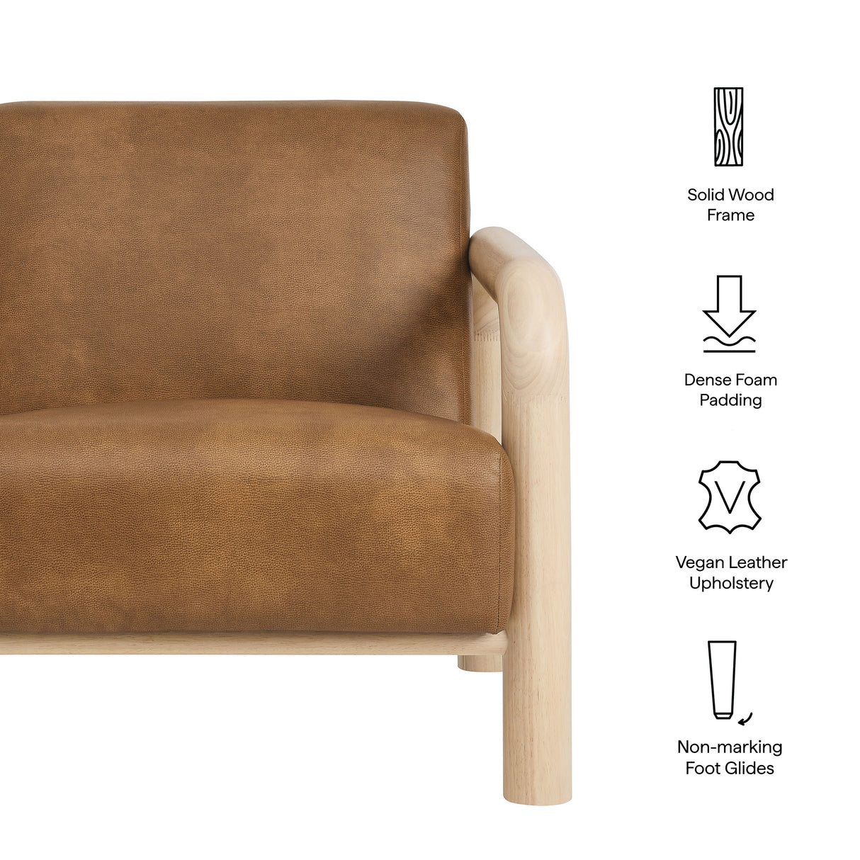 Sereno Vegan Leather Accent Chair by Modway