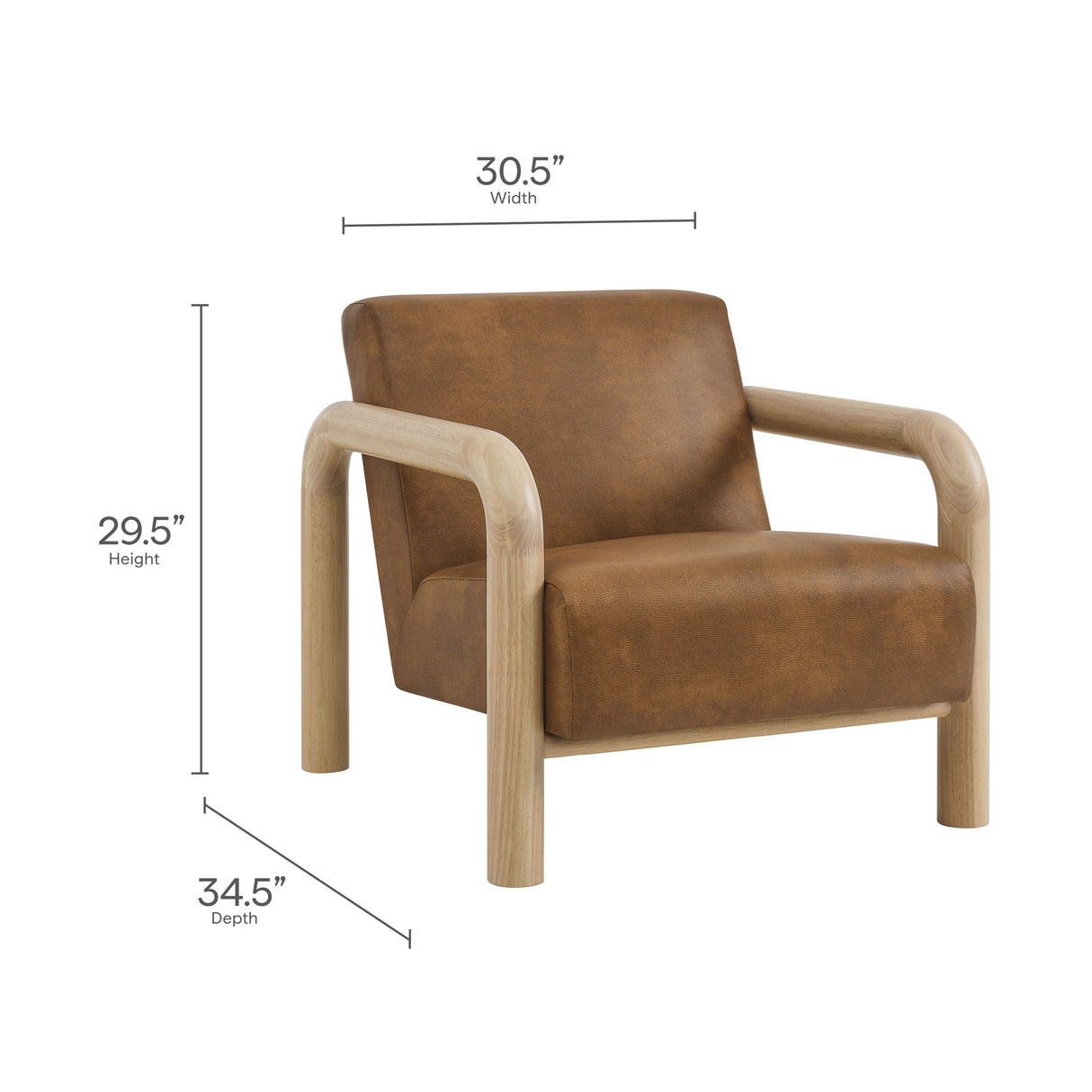 Sereno Vegan Leather Accent Chair by Modway