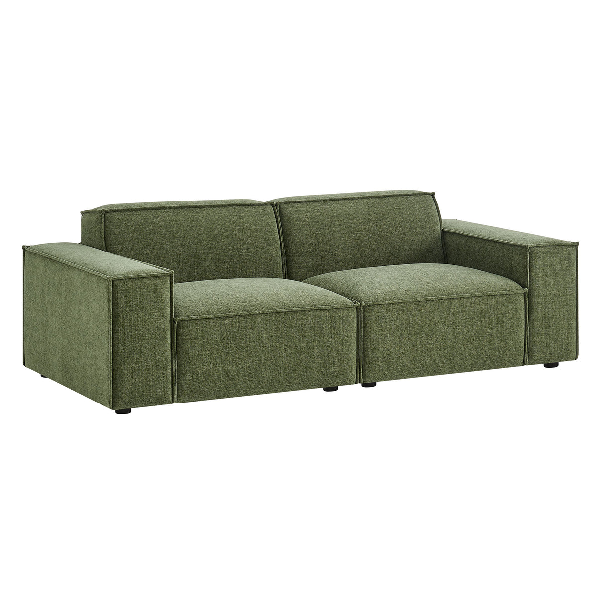 Restore 2-Piece Performance Fabric Upholstered Modular Loveseat – Foliage