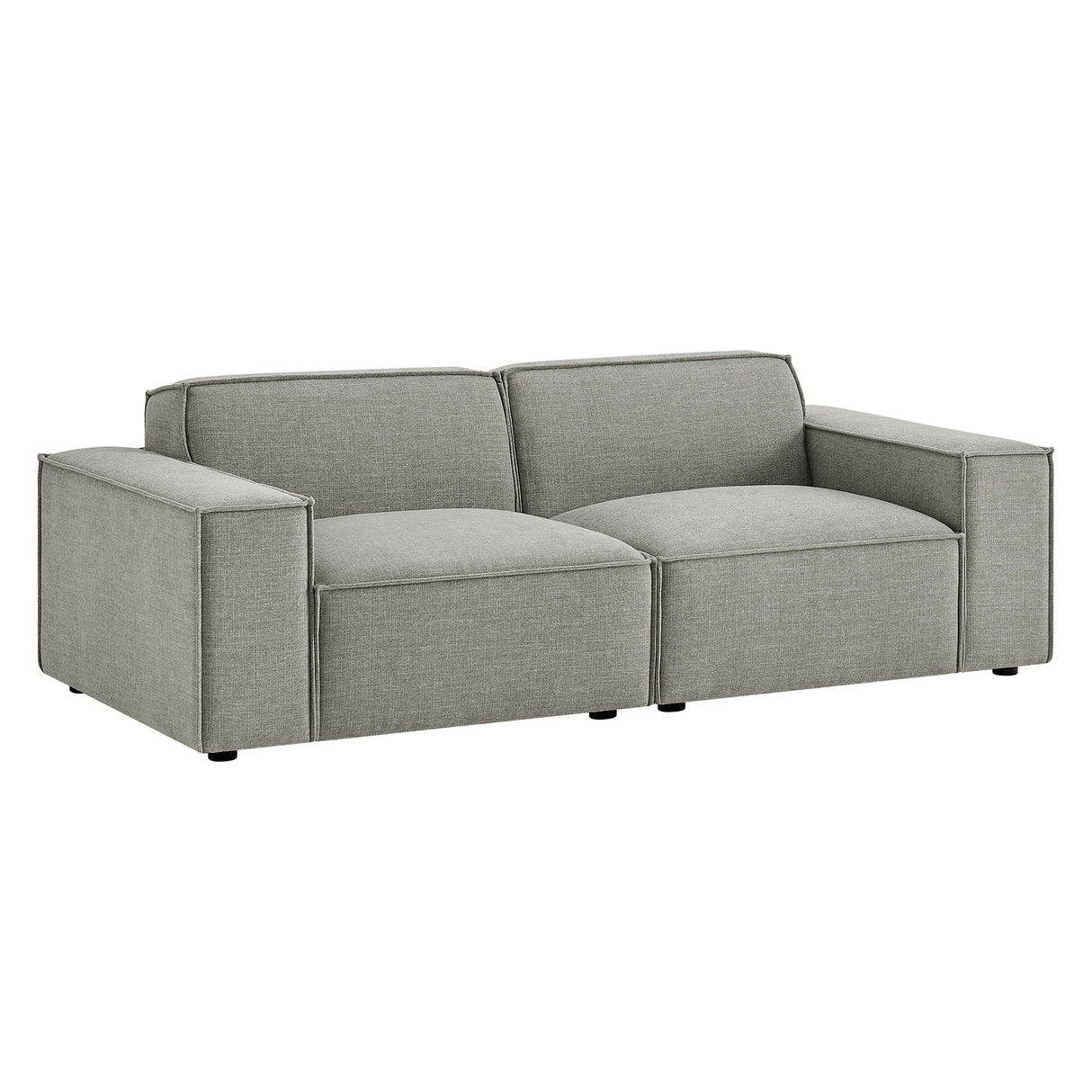 Restore 2-Piece Performance Fabric Upholstered Modular Loveseat – Pewter