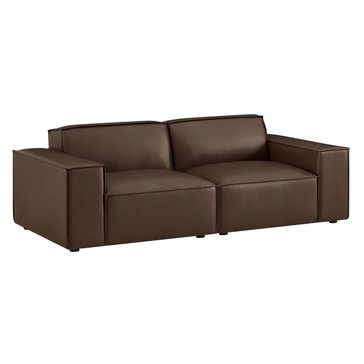 Restore 2-Piece Vegan Leather Modular Loveseat – Espresso