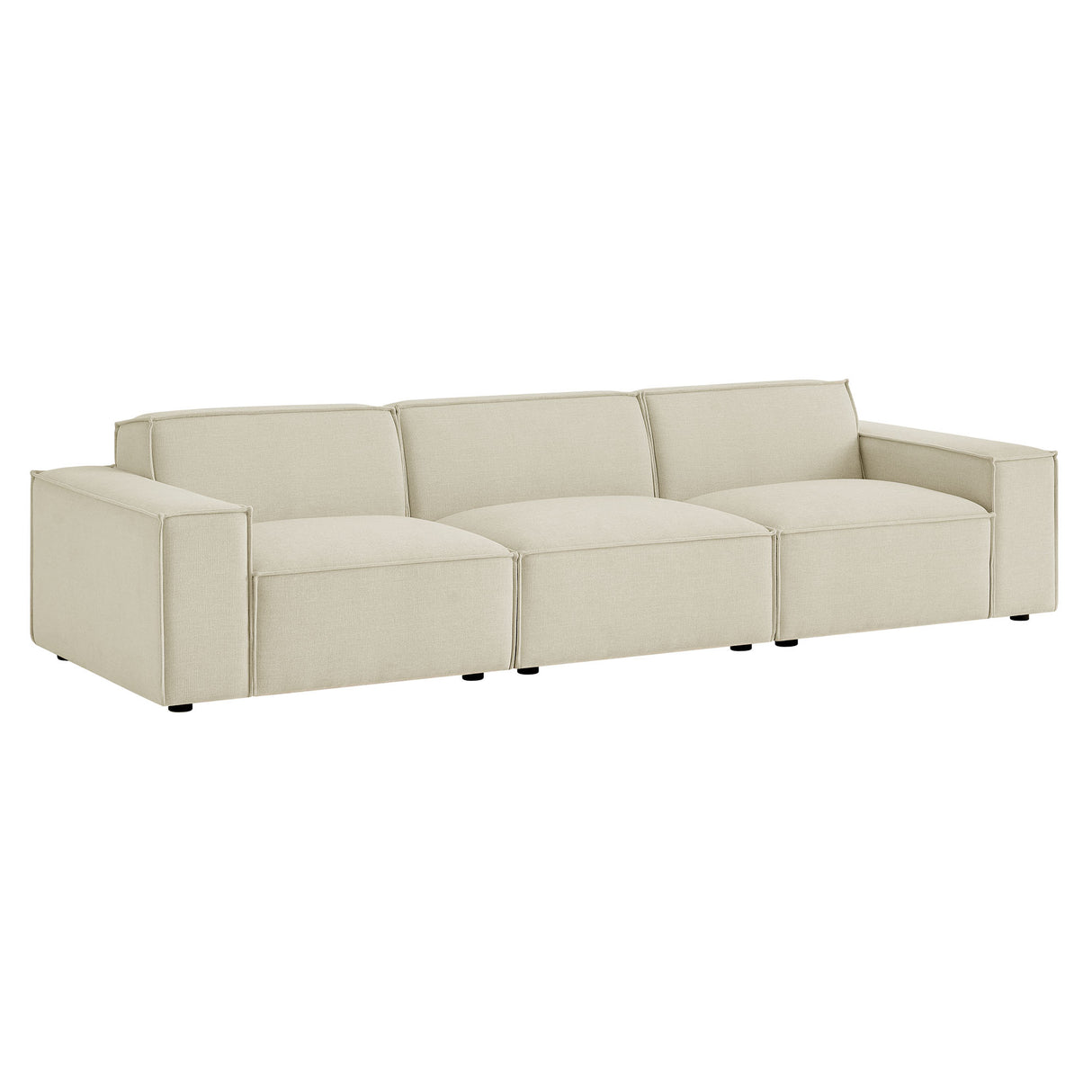 Restore 3-Piece Performance Fabric Upholstered Modular Sofa Set – Ecru