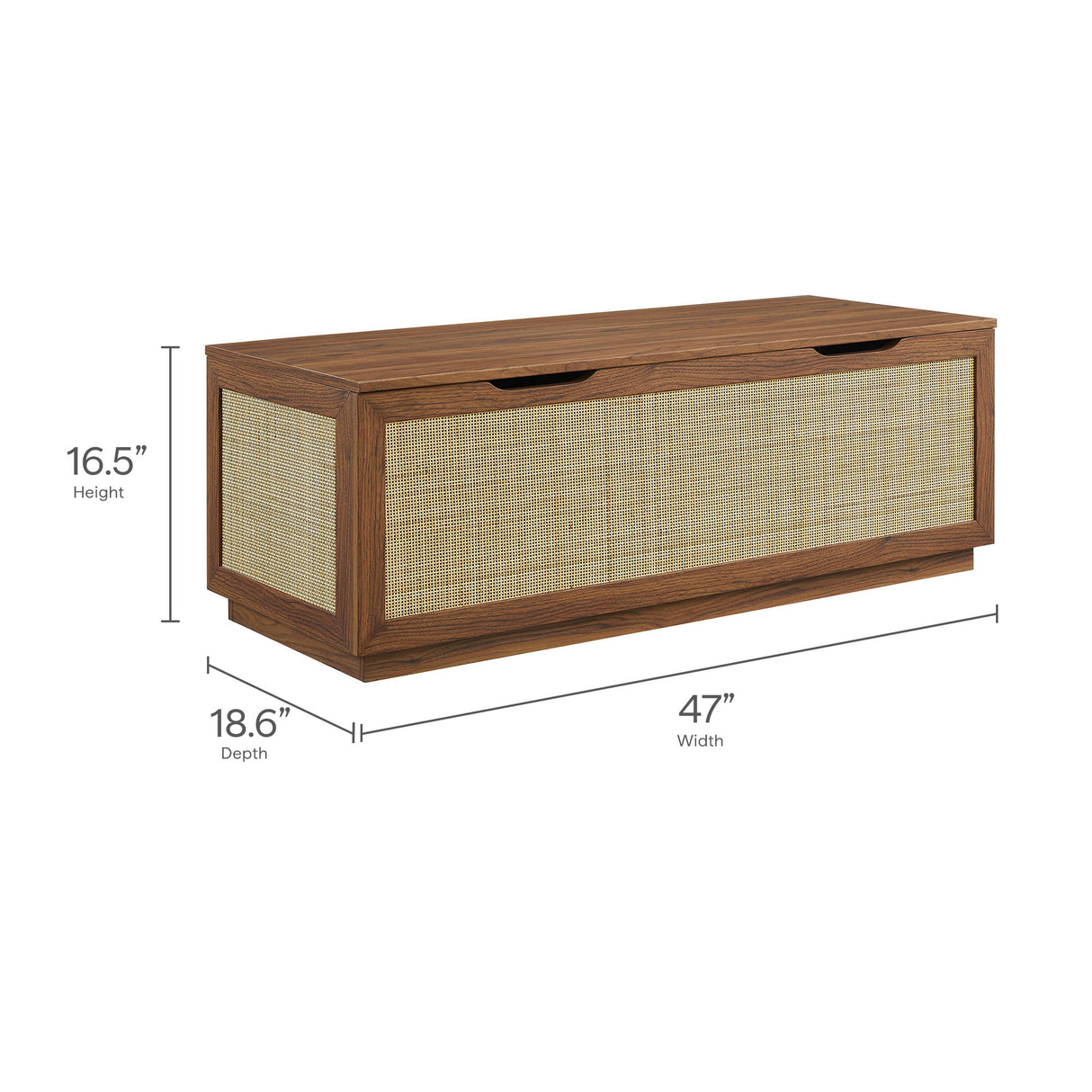 Soma 47" Rattan Storage Bench by Modway