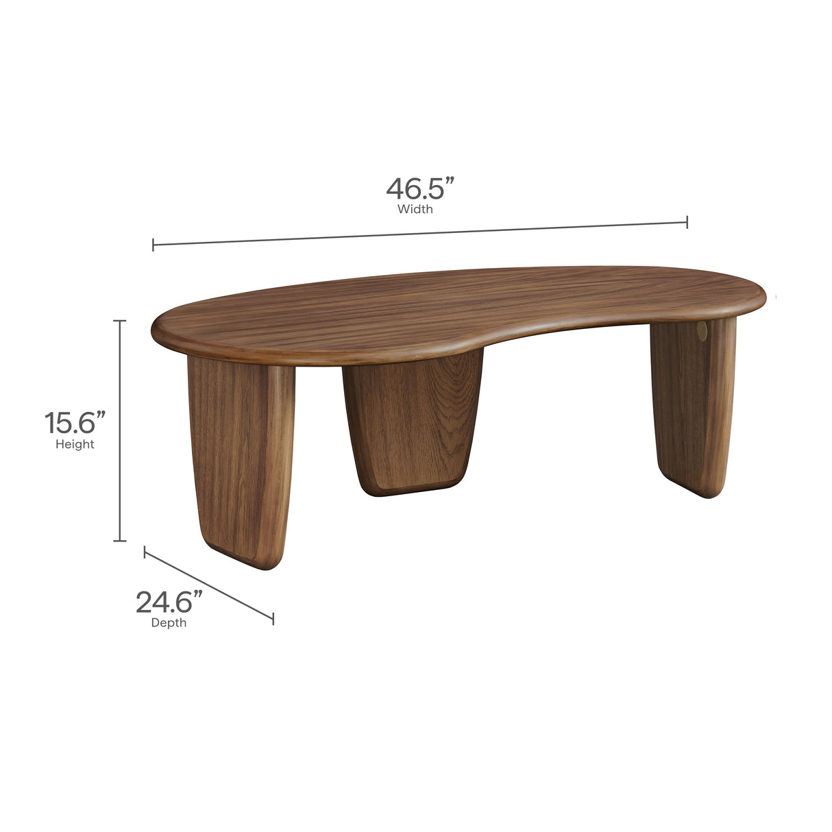 Vetra Kidney-Shaped Free Coffee Table by Modway