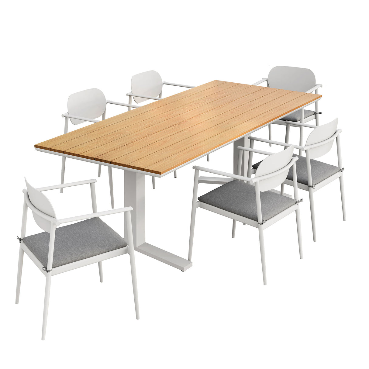 Aeris 7-Piece Outdoor Patio Aluminum Dining Set by Modway