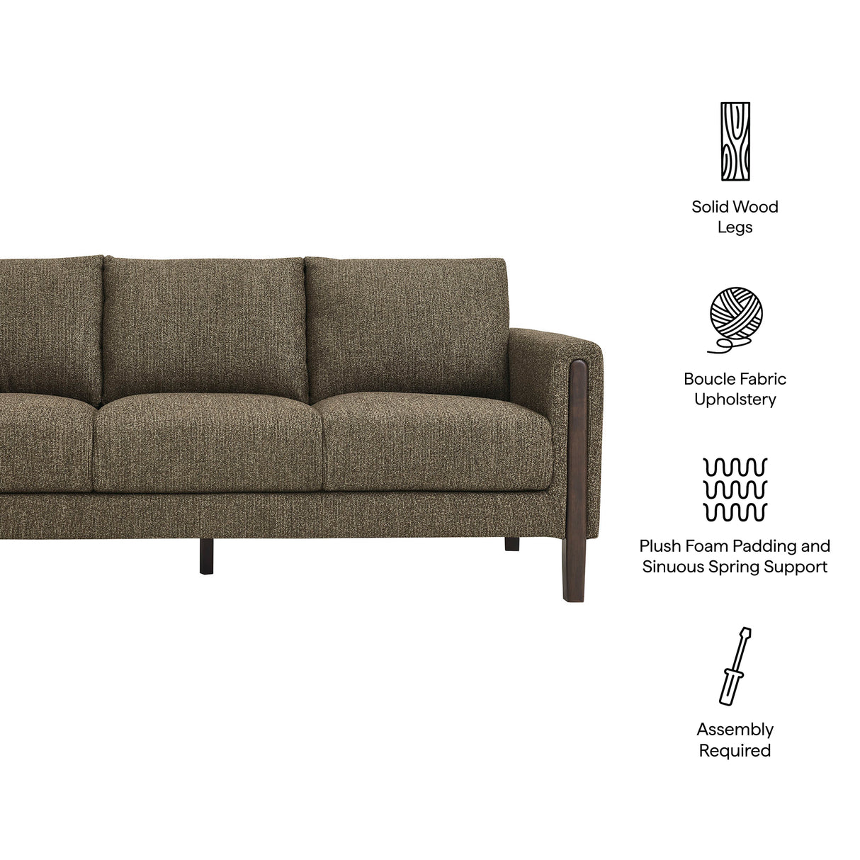 Hawken Boucle Fabric Sofa by Modway