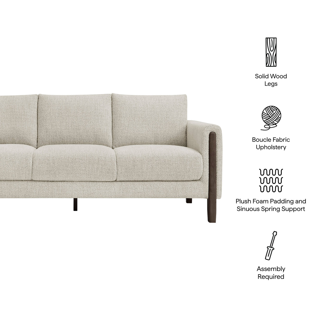 Hawken Boucle Fabric Sofa by Modway