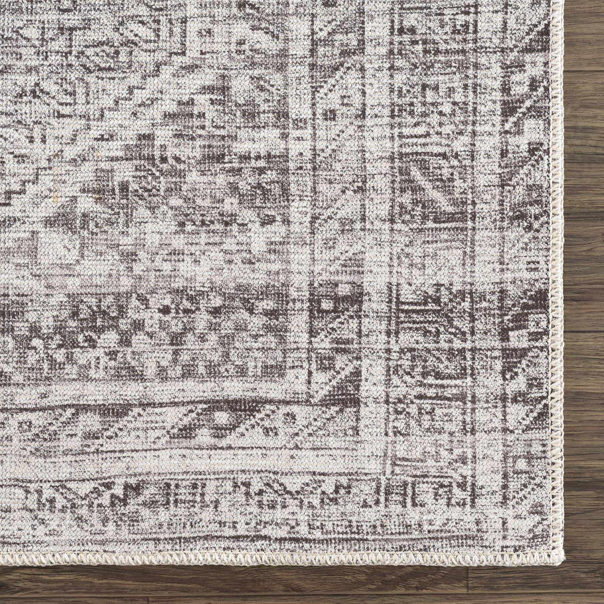 Nadie Blue Gray Medallion Area Rug - Clearance