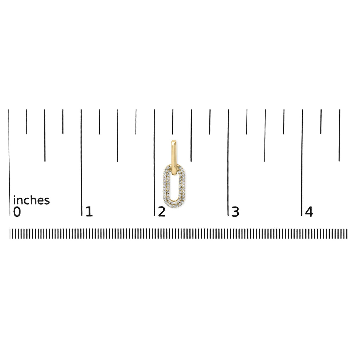 10K Gold 1/2 Cttw Lab Grown Diamond Dangling Paperclip Drop Earrings