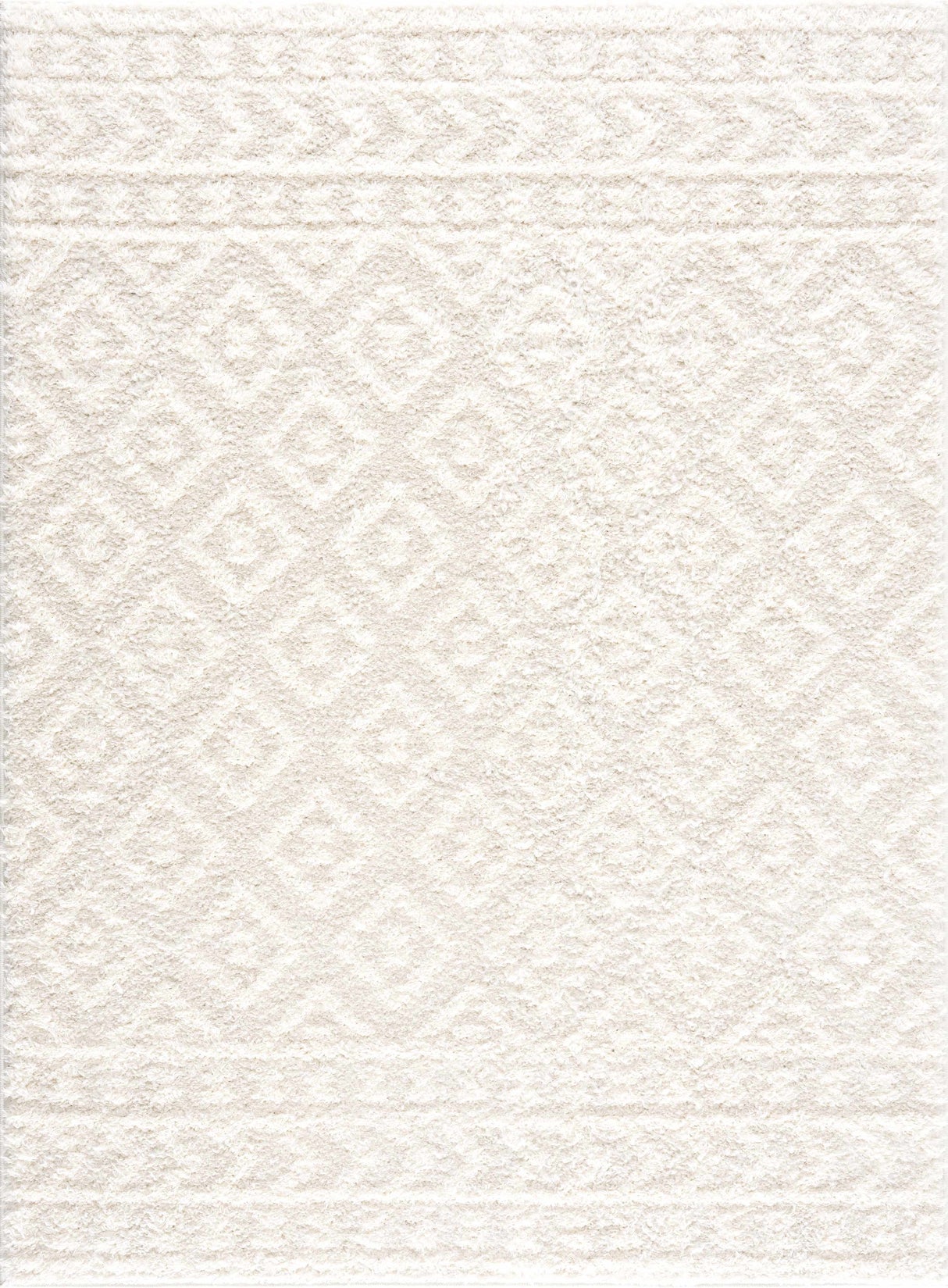Eivin Cream Diamonds Plush Rug