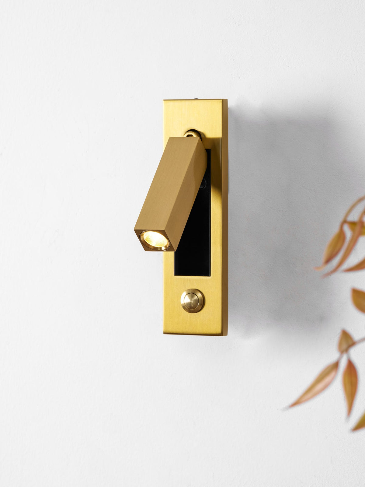 Recessed Folding Bedside Wall Sconce with Warm LED | Flush Reading Light for Bedrooms