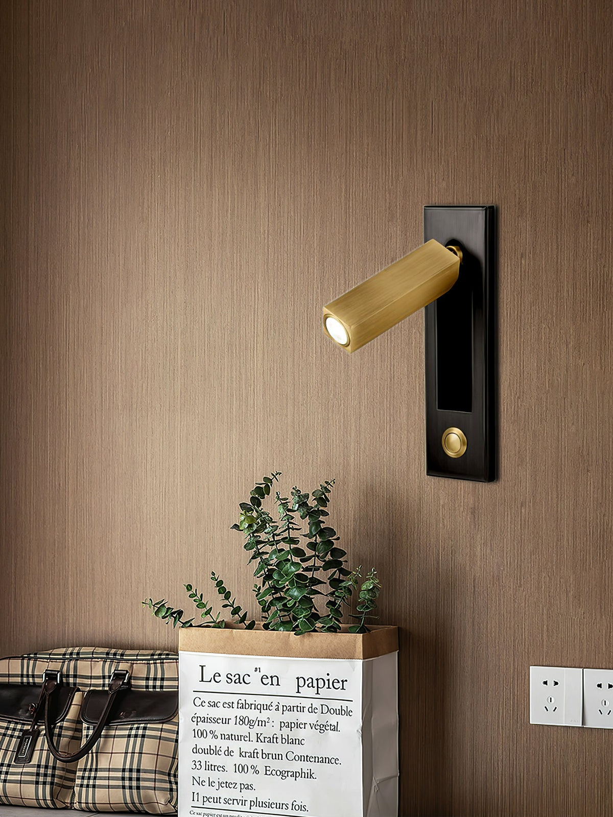 Recessed Folding Bedside Wall Sconce with Warm LED | Flush Reading Light for Bedrooms
