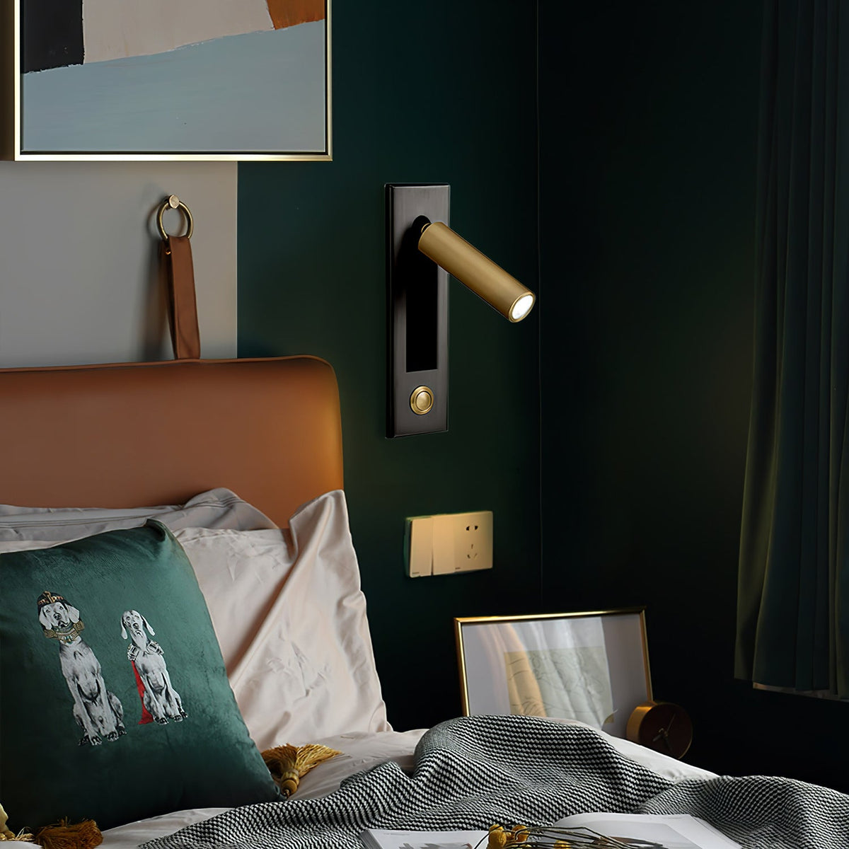 Recessed Folding Bedside Wall Sconce with Warm LED | Flush Reading Light for Bedrooms