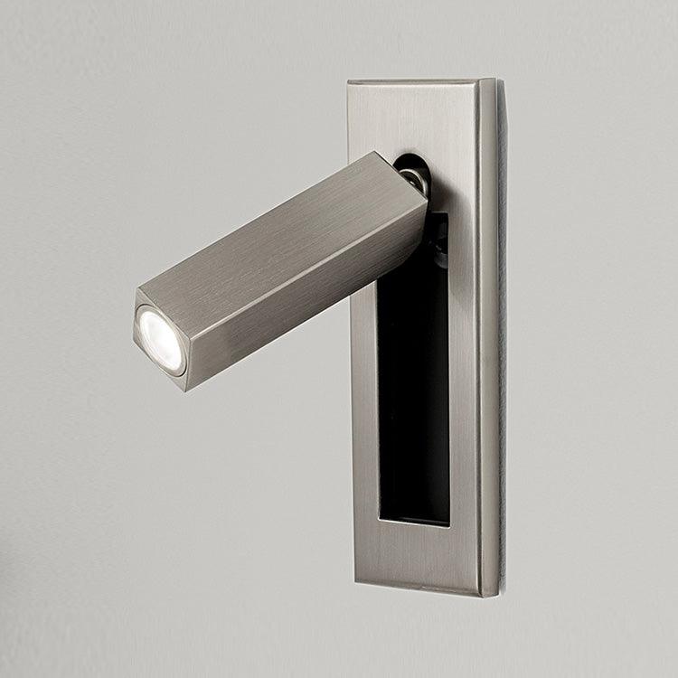 Recessed Folding Bedside Wall Sconce with Warm LED | Flush Reading Light for Bedrooms