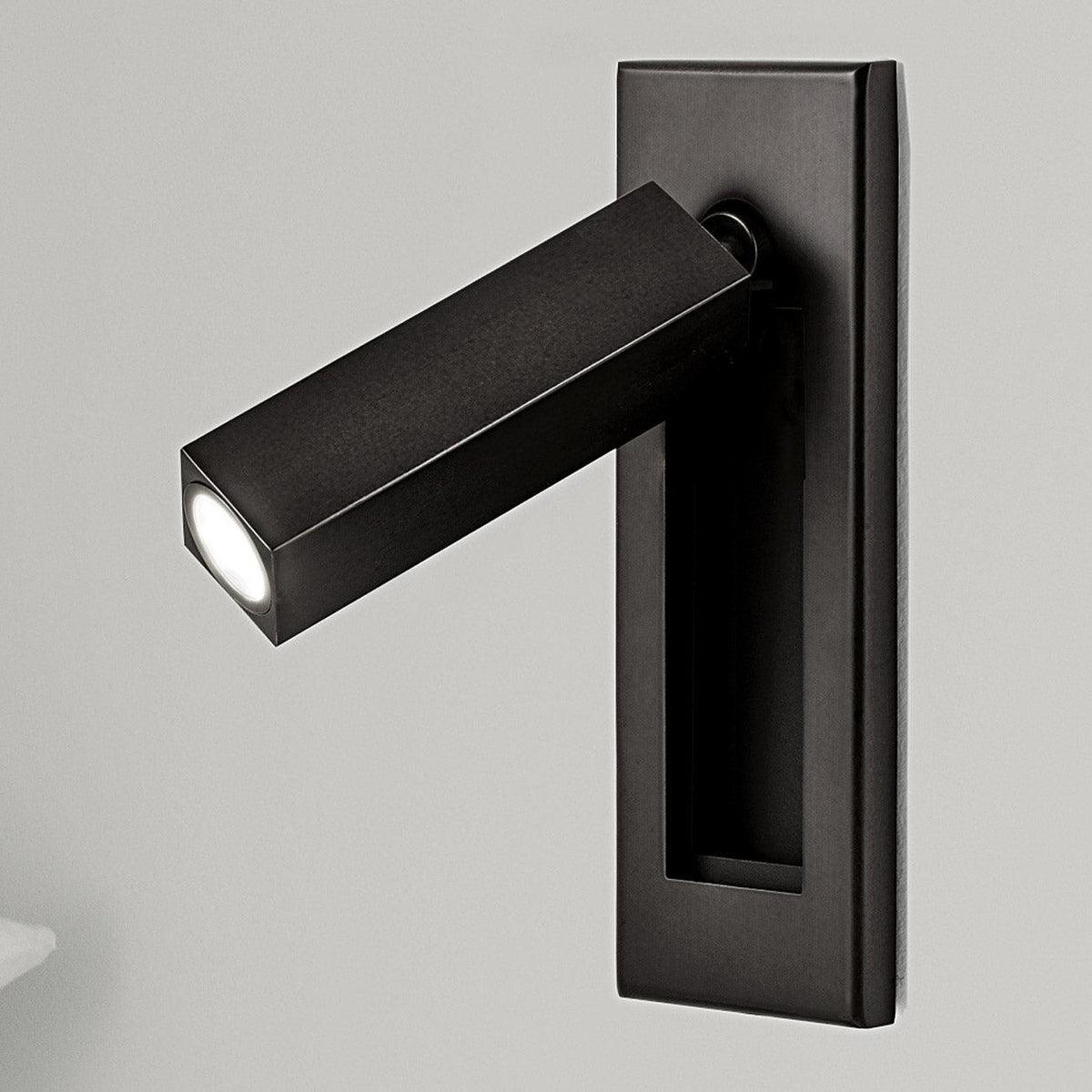 Recessed Folding Bedside Wall Sconce with Warm LED | Flush Reading Light for Bedrooms