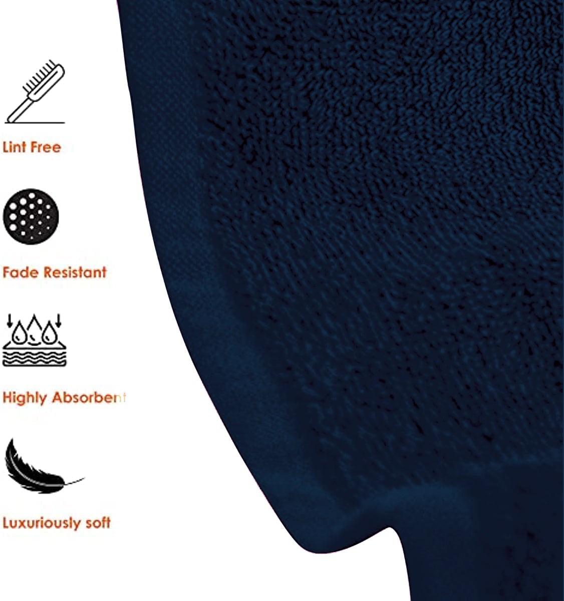 Set of 6 Hotel & Spa 100% Cotton Bath Towels 27x52 Inch