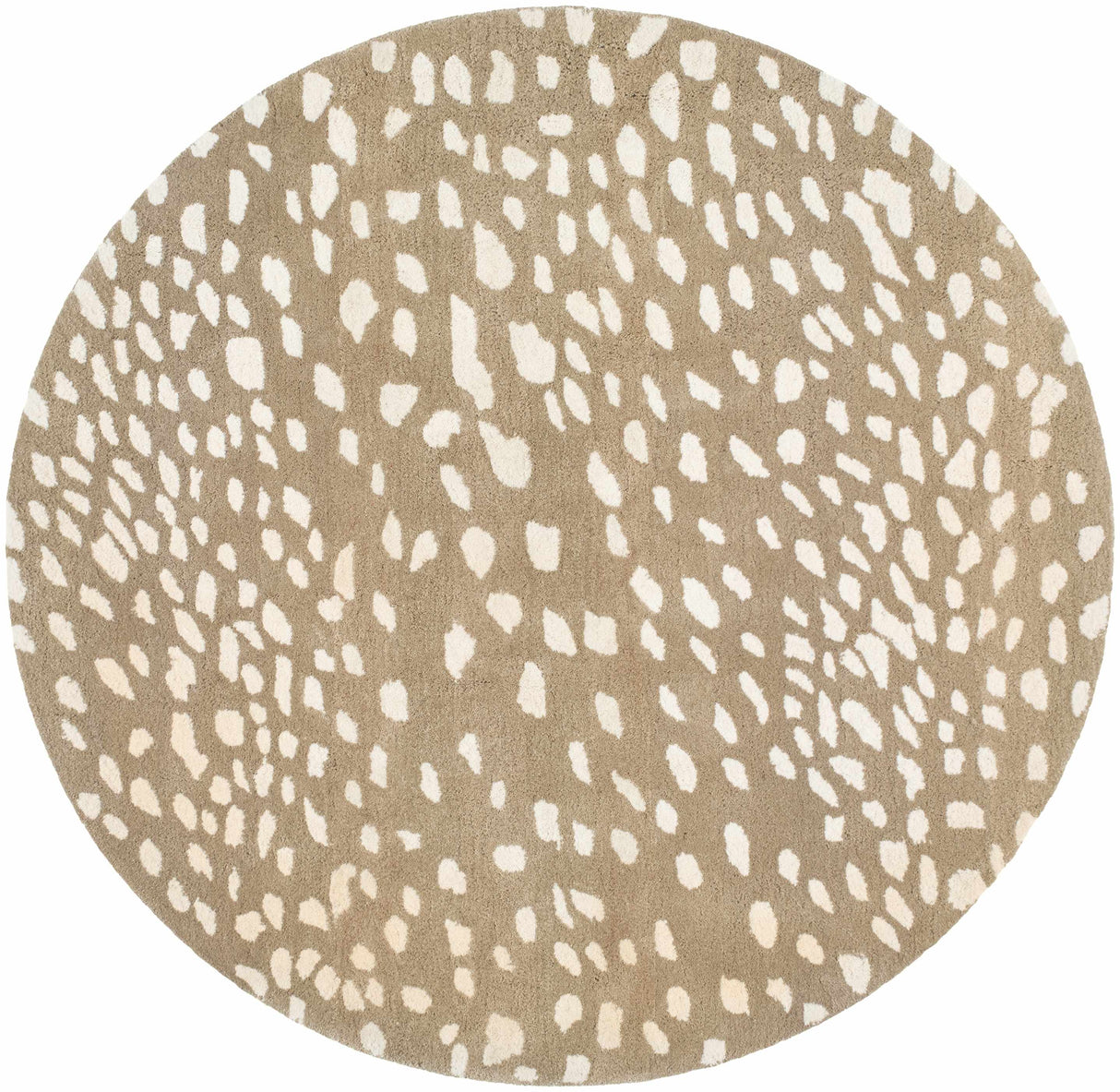 Athena Brown Giraffe Print Wool Rug