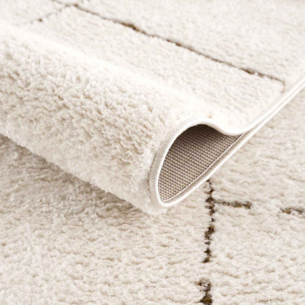 Koume Ivory & Brown Area Rug