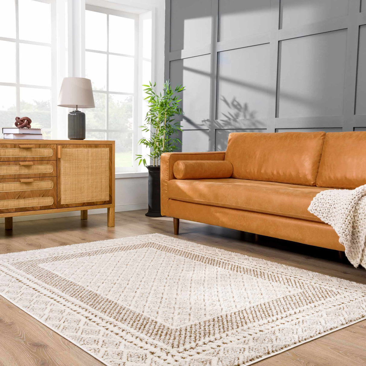 Julio Scandi Boho Area Rug - Brown