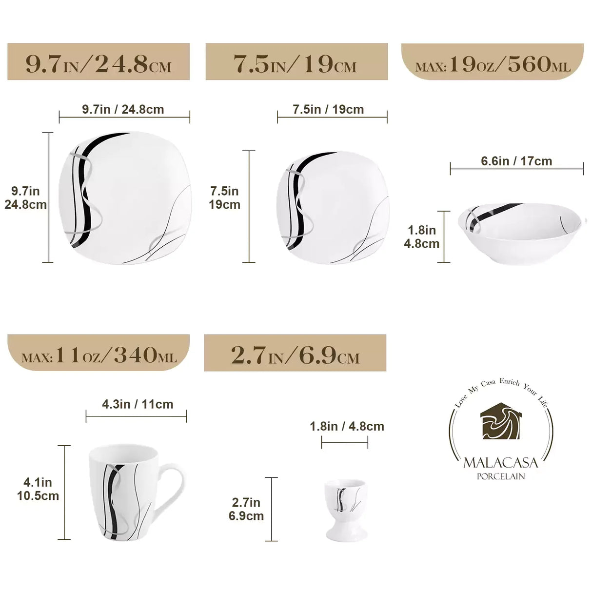 Fiona 20 Piece Dinnerware Set