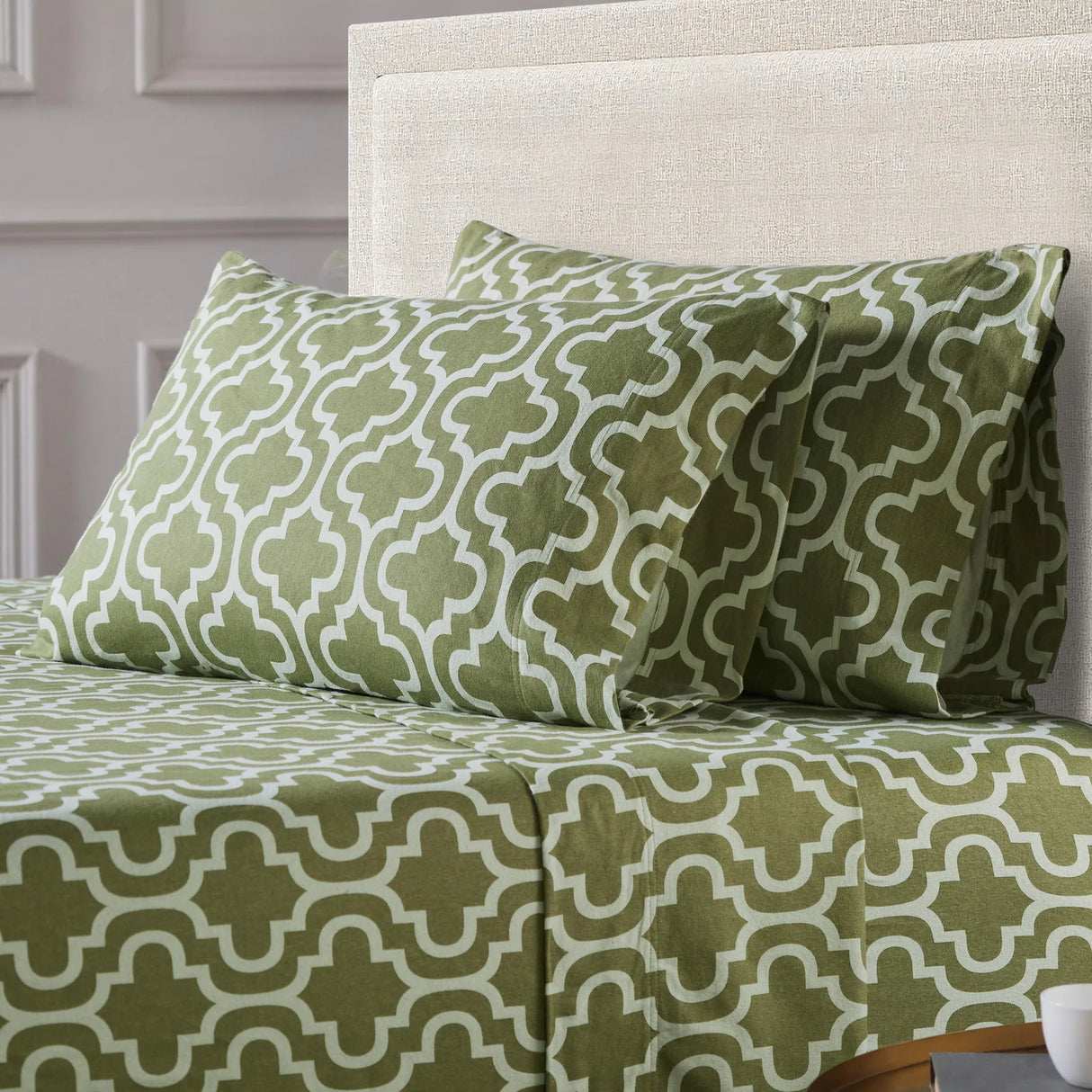 Moroccan Trellis Cotton Flannel 2 Piece Pillowcase Set - Pillowcases by Superior Brand