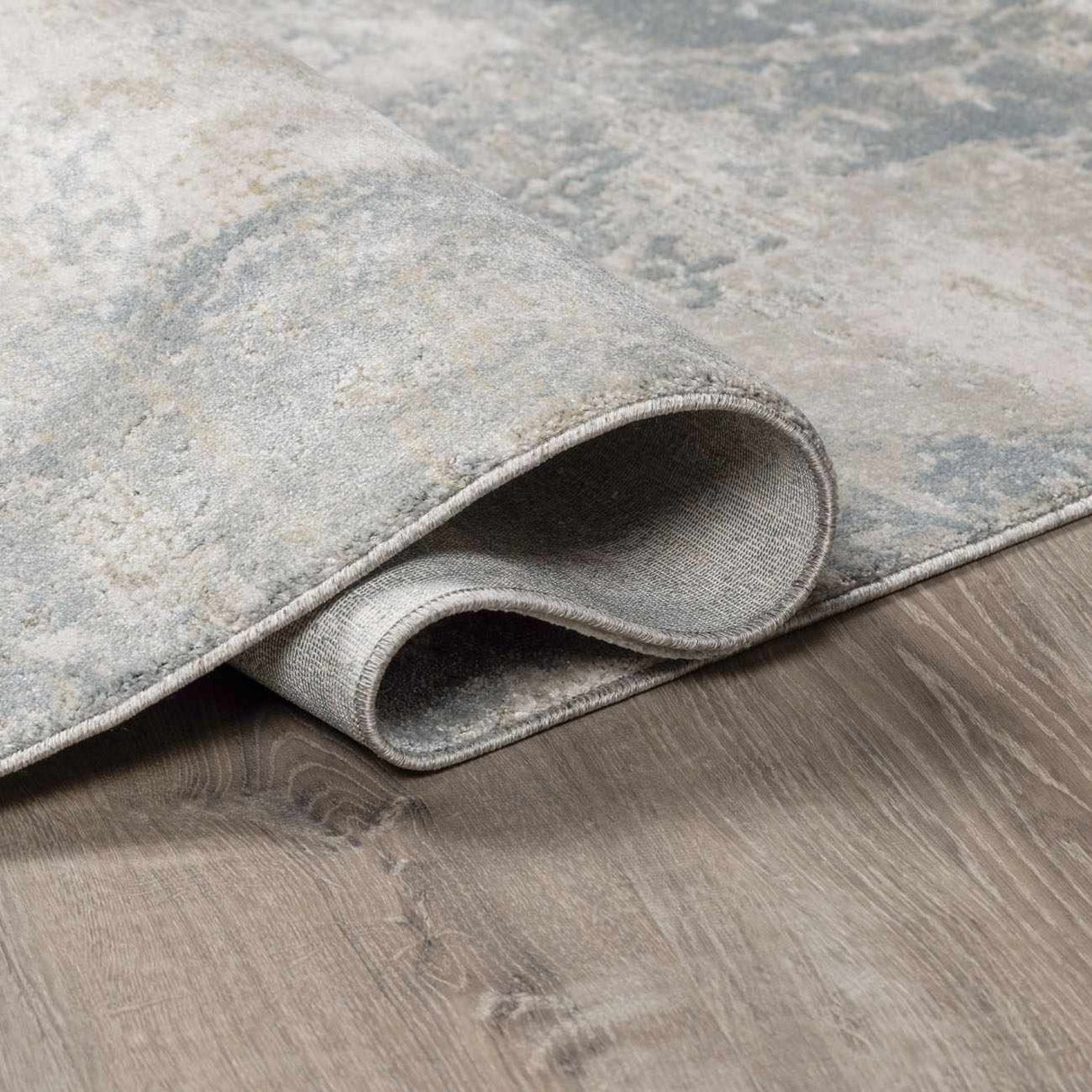 Fallin Gray Abstract Striped Luxe Rug