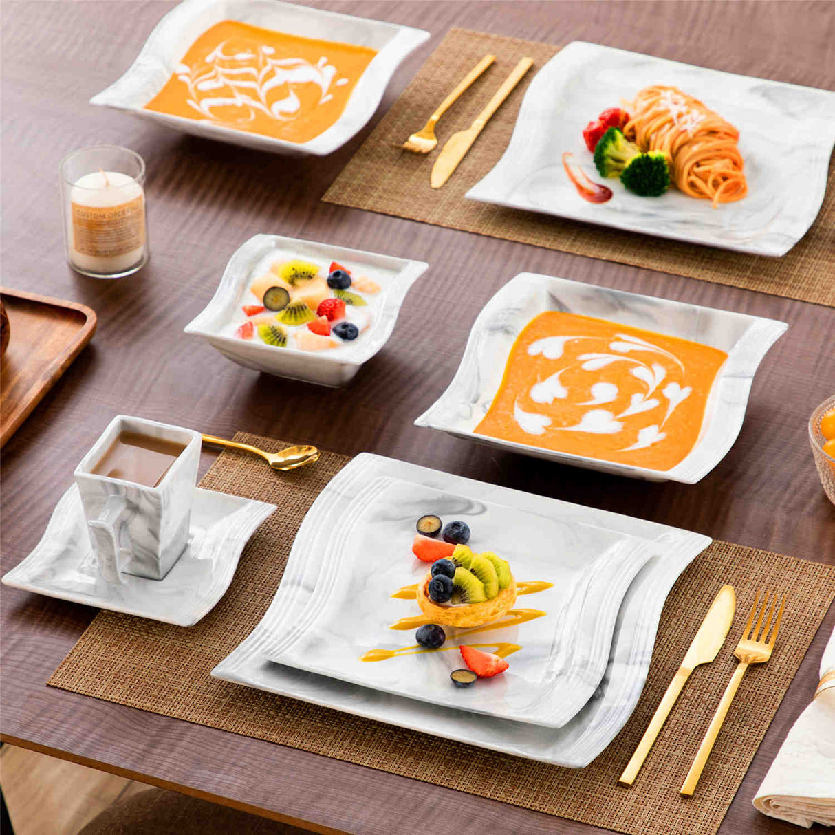 Flora 36 Piece Dinnerware Set