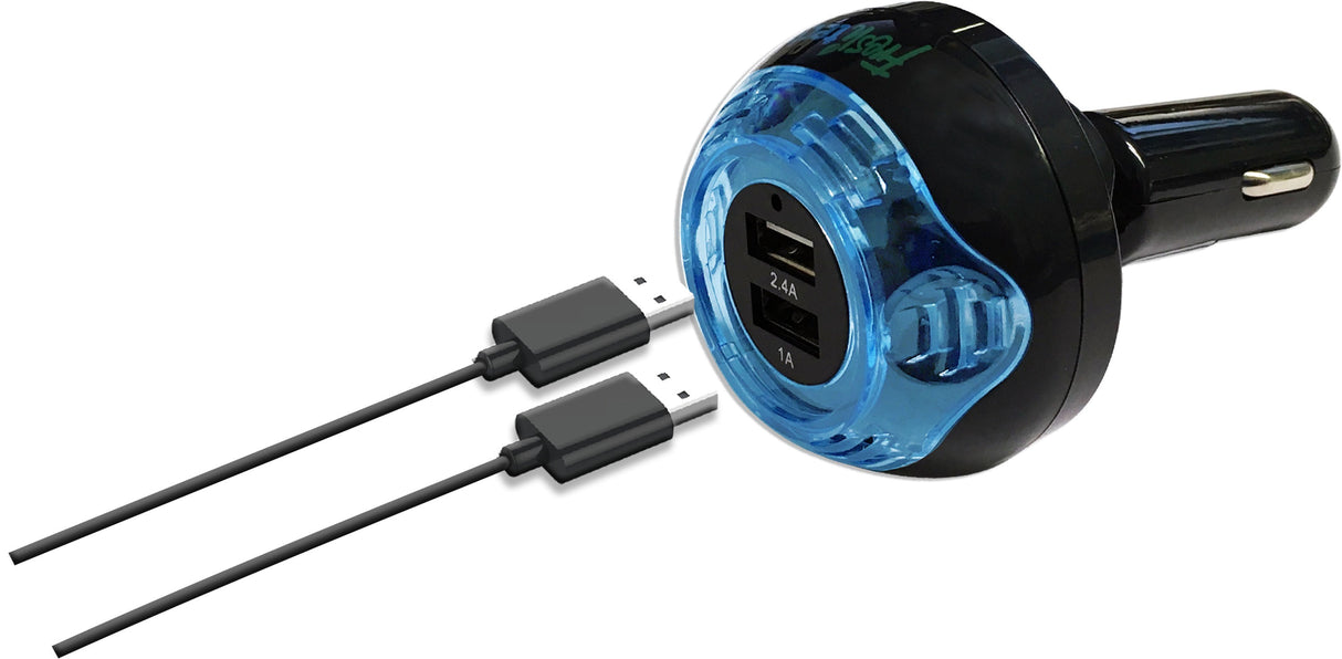 2-Pack FreshTech Dual USB Air Freshener with 6 Scent Refills