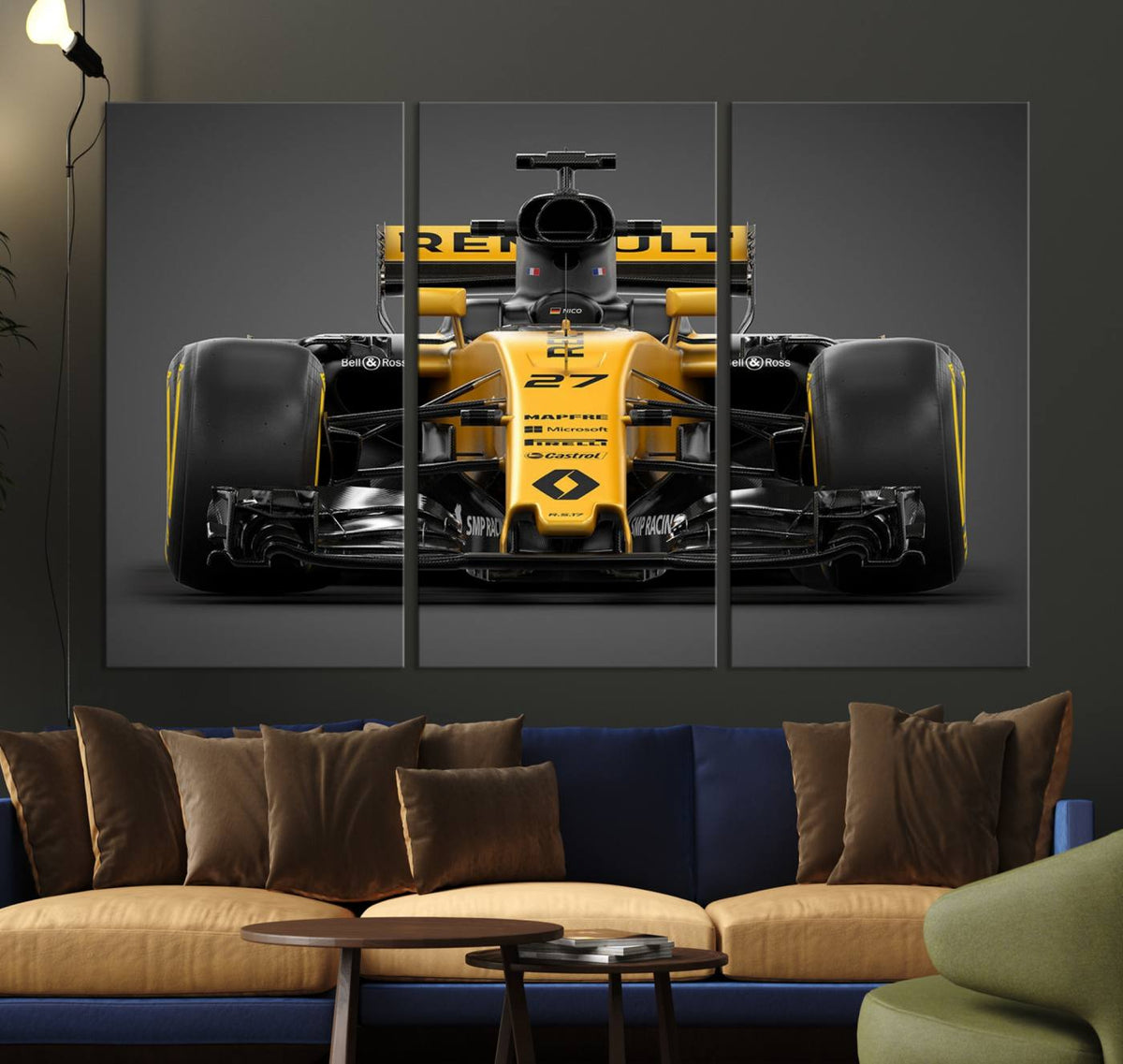 Formula 1 Car Canvas Wall Art Print F1 Renault Car Canvas