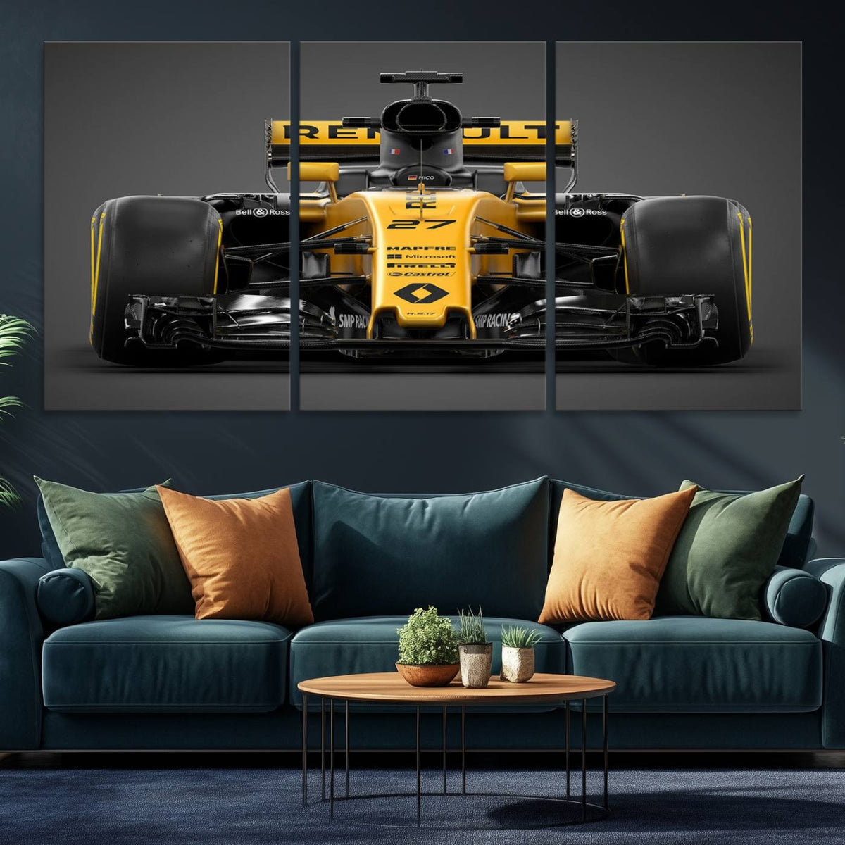 Formula 1 Car Canvas Wall Art Print F1 Renault Car Canvas