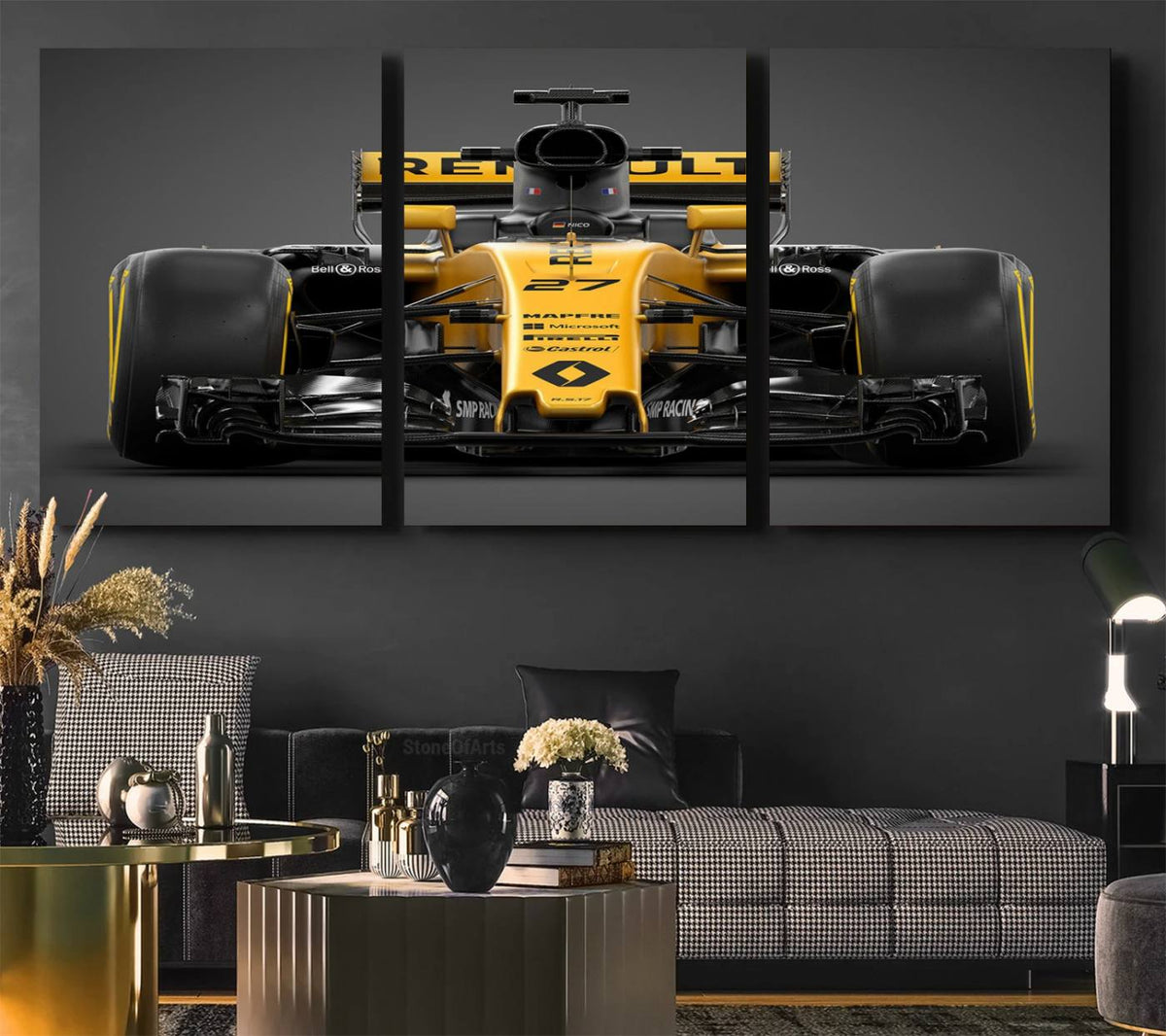 Formula 1 Car Canvas Wall Art Print F1 Renault Car Canvas