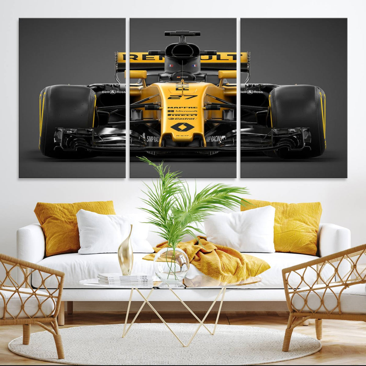 Formula 1 Car Canvas Wall Art Print F1 Renault Car Canvas