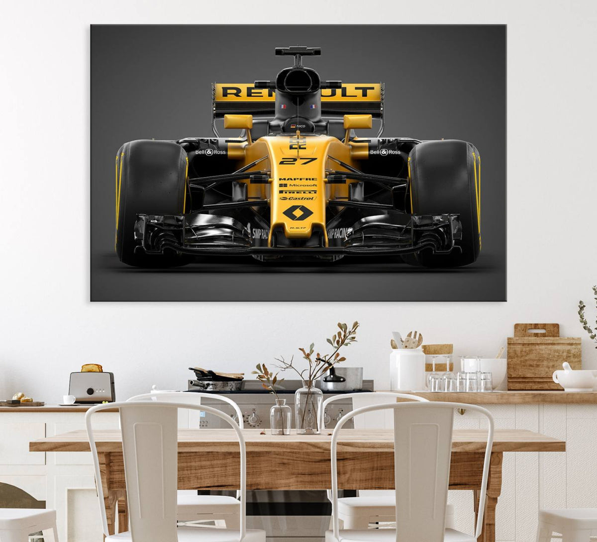Formula 1 Car Canvas Wall Art Print F1 Renault Car Canvas