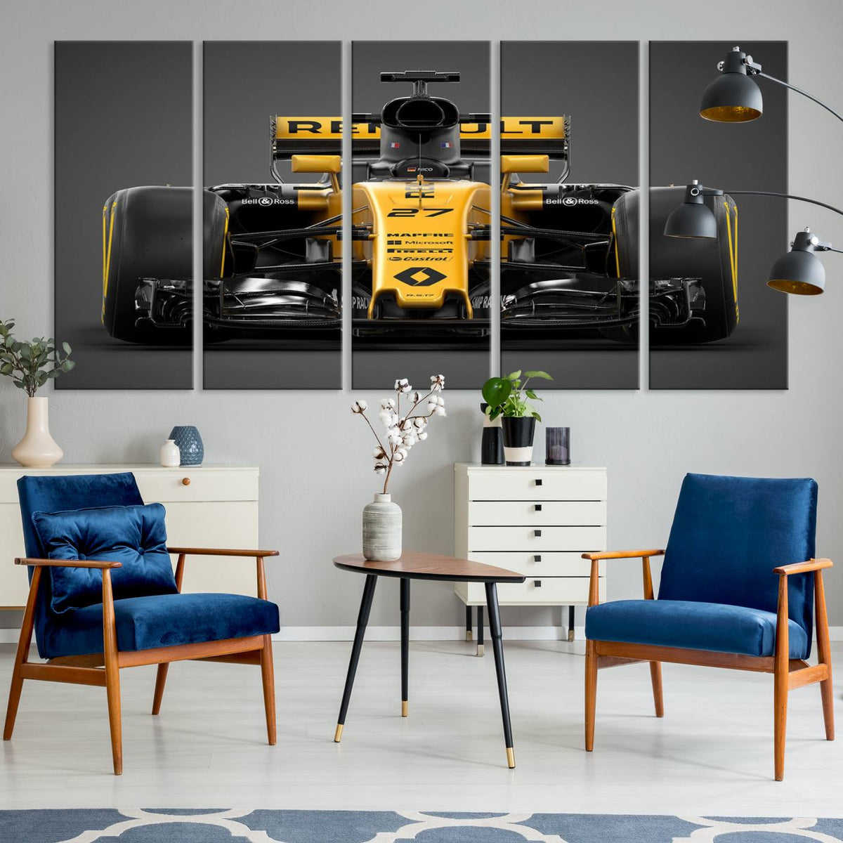 Formula 1 Car Canvas Wall Art Print F1 Renault Car Canvas