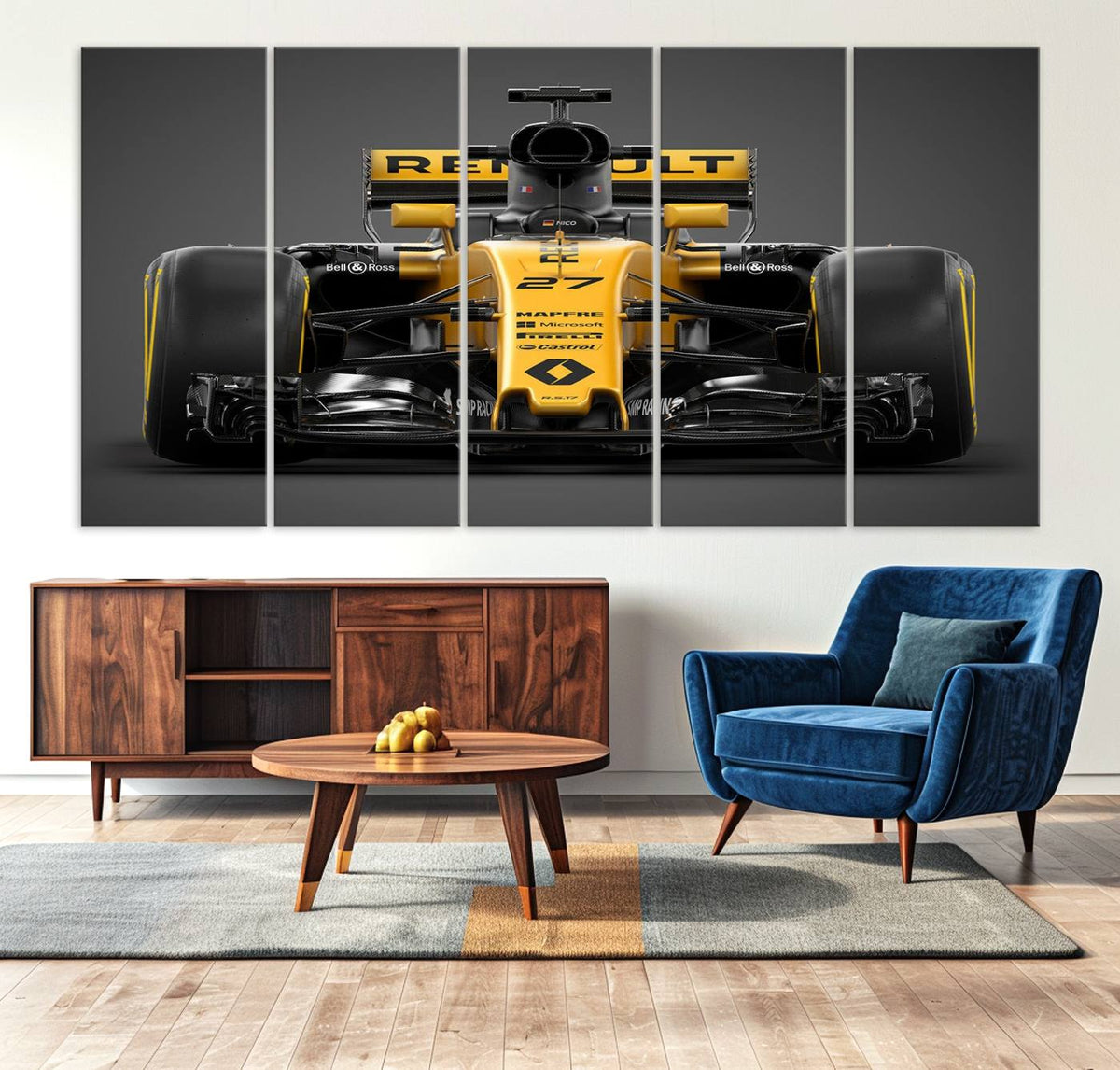 Formula 1 Car Canvas Wall Art Print F1 Renault Car Canvas