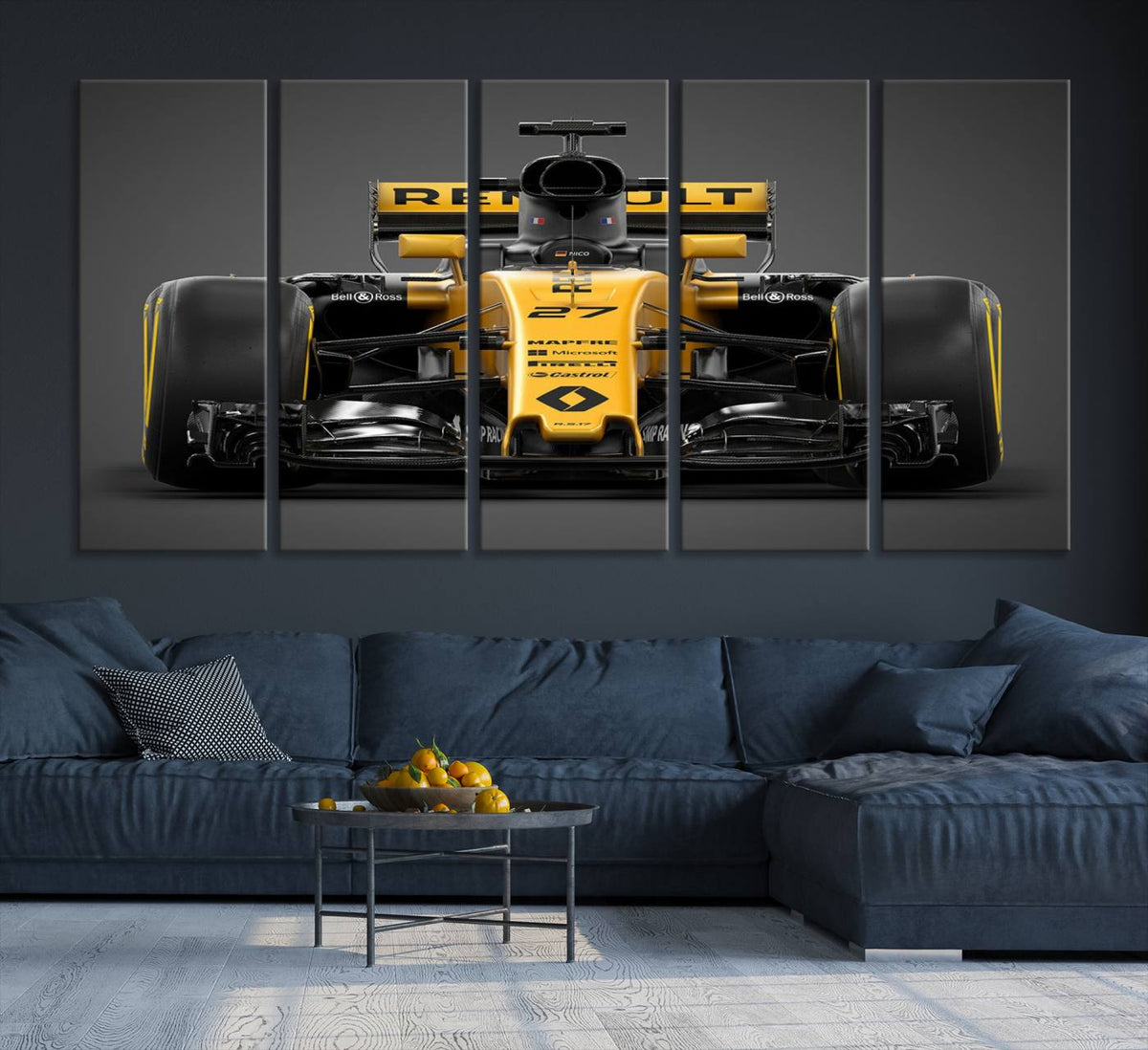 Formula 1 Car Canvas Wall Art Print F1 Renault Car Canvas