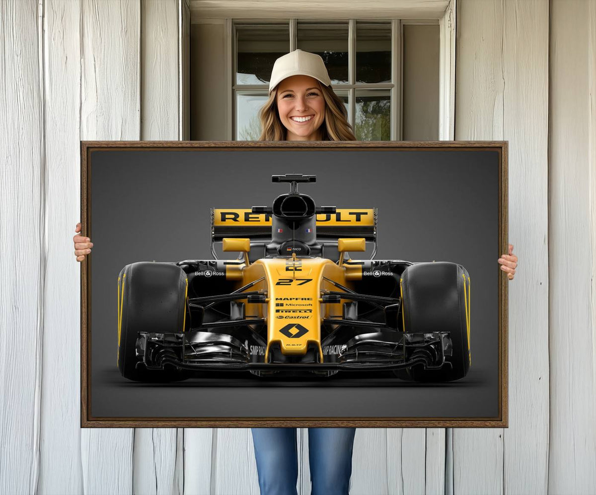 Formula 1 Car Canvas Wall Art Print F1 Renault Car Canvas