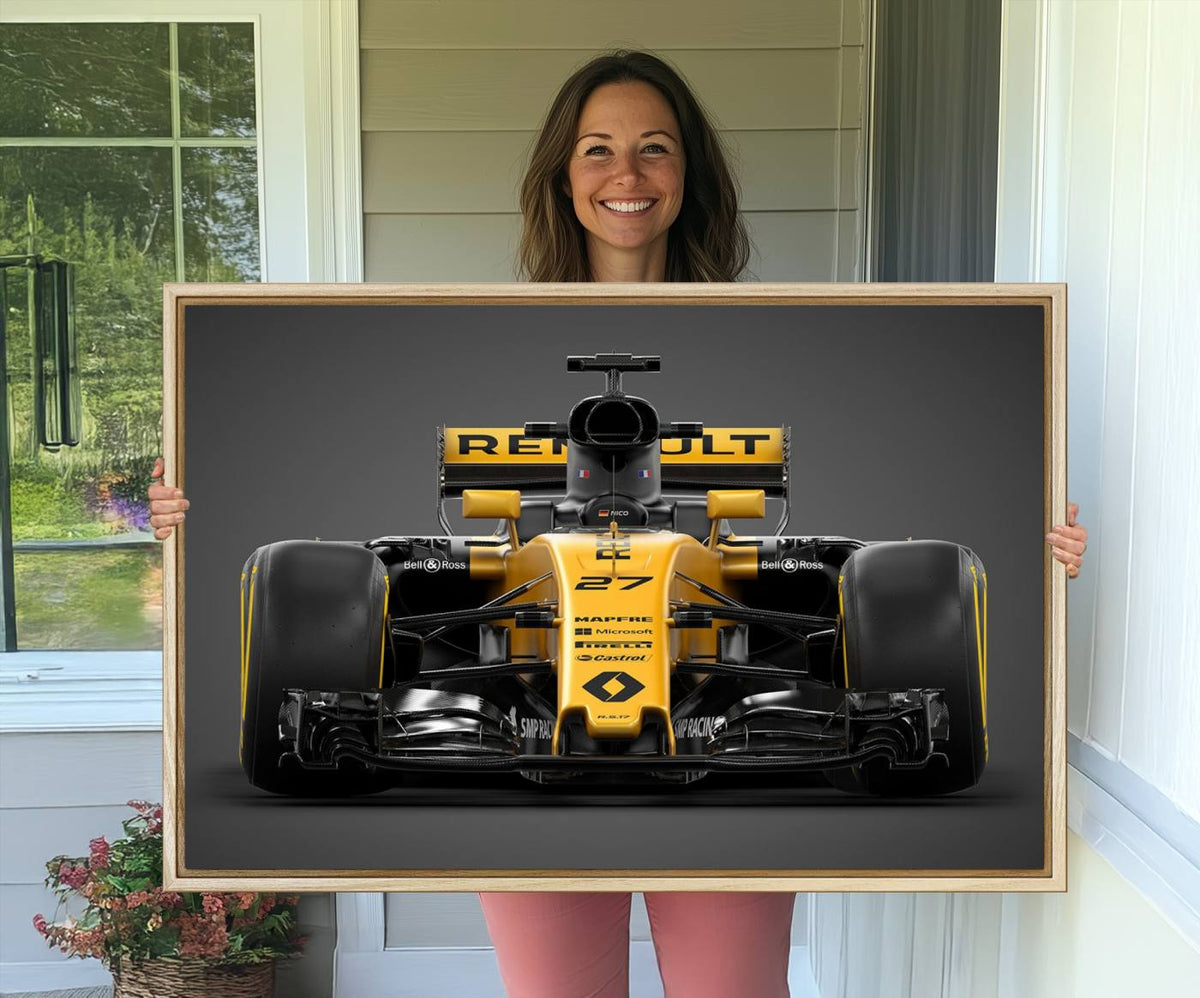 Formula 1 Car Canvas Wall Art Print F1 Renault Car Canvas
